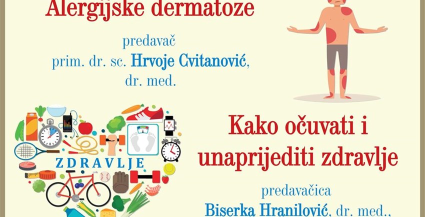 Znanjem do zdravlja: Alergijske dermatoze, Gradska knjižnica, 18h